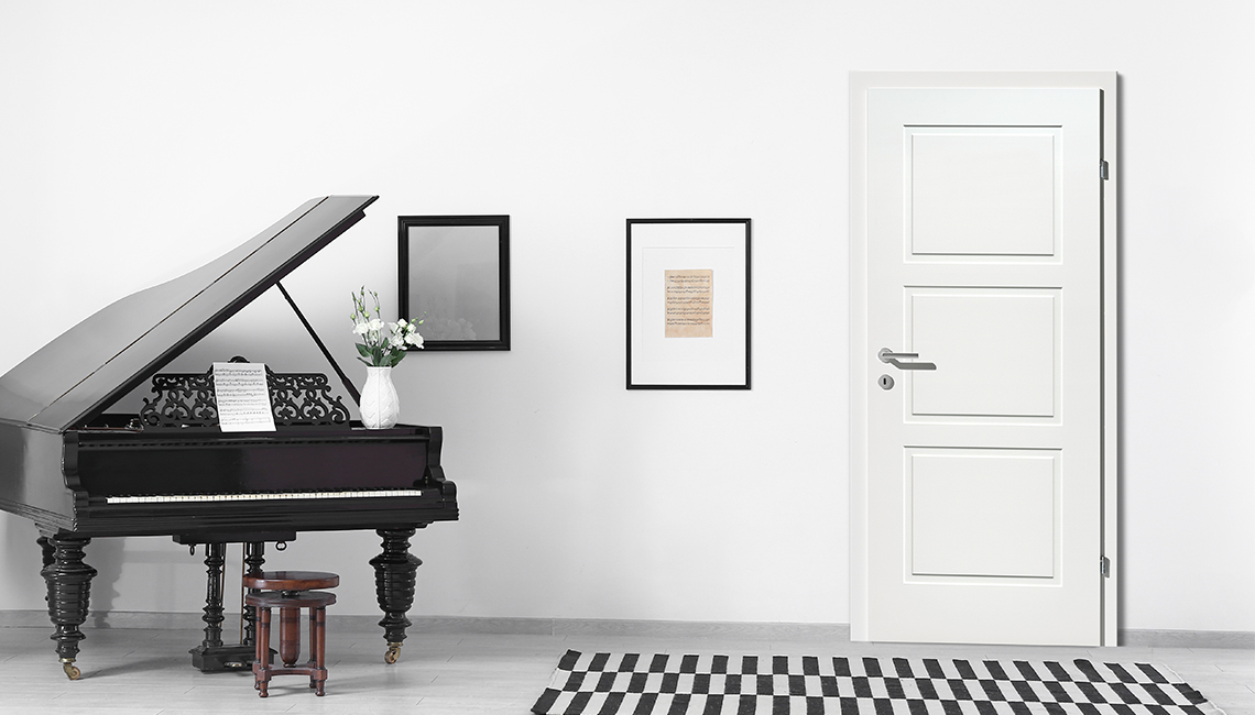 Tür akustik decke DNC-W, weiß 100 x 235cm, doppelschichtiger Schallschutz  für Türend door sound insulation.